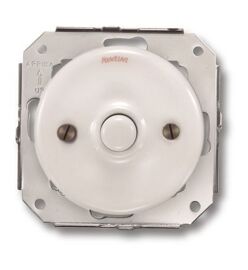 Fontini - Interrupteur bouton poussoir Garby blanc 10A Ã64,5 mm  - Blanc