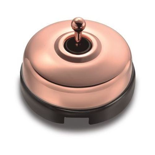 Interrupteur va-et-vient Dimbler noir et cuivre Ø64,5 mm
