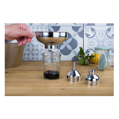 Cristel - Set Entonnoir À Confiture Avec Filtre - Gris