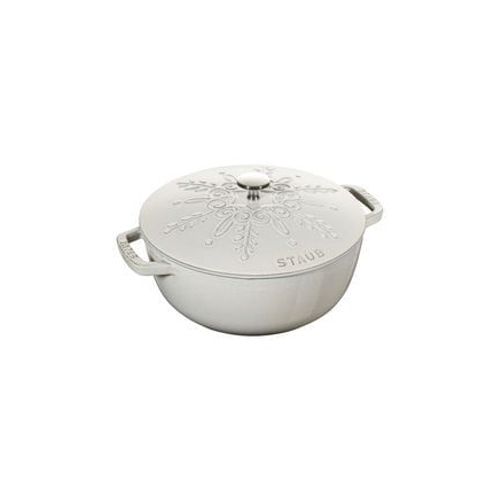 Staub - Cocotte Flocon De Neige Fonte Ã©Maillã©E Truffe Blanche Ã24 Cm  - Beige