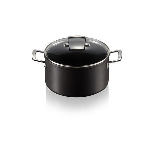 Le Creuset - Faitout Avec Couvercle Les Forgées Aluminium Forgé Ø20 Cm - Noir