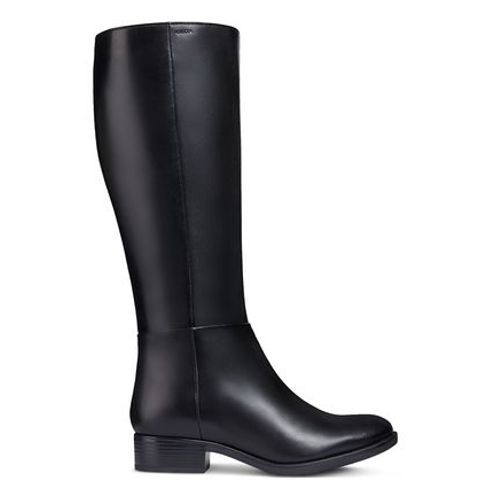 Geox Bottes Felicity En Cuir Noir