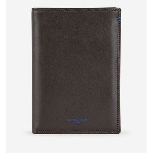 Grand portefeuille vertical zippé 2 volets Martin en cuir lisse