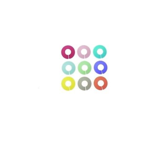 L'atelier Du Vin - 9 Marque-Verres Chic Glass Rainbow Ø2,8 Cm - Multicolore