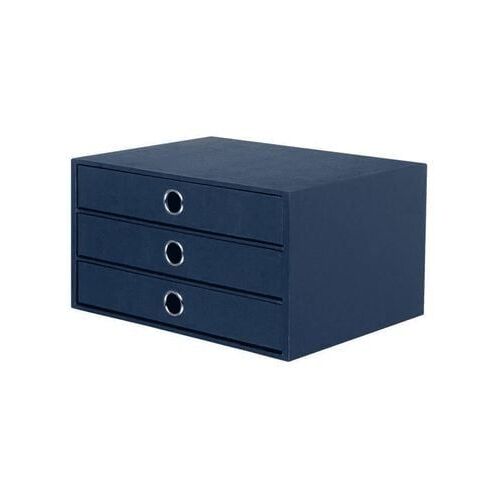 RÃ¶ssler - BoÃ®te 3 tiroirs coulissants bleu marine A4  - Bleu