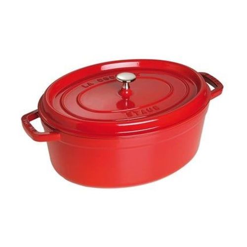 Staub - Cocotte Fonte Ovale Cherry 37 Cm 8 L  - Rouge