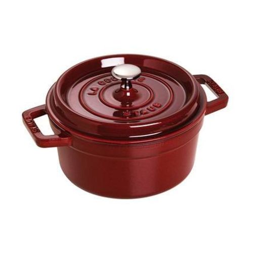 Staub - Cocotte Fonte Ronde D24 Cm Grenadine Majolique 3,8 L  - Rouge