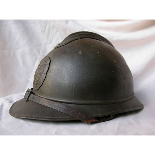 Ww1/Postwar Belgique Casque Militaire Belge M15 Marron Soldat De Troupe