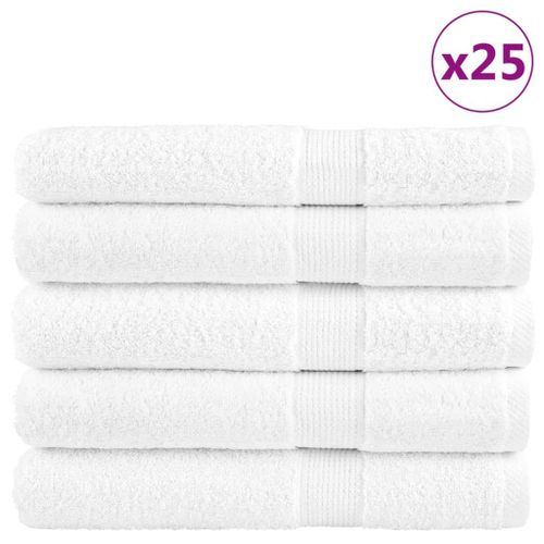 vidaXL Serviettes de sauna de qualité supérieure SOLUND 25 pcs blanc
