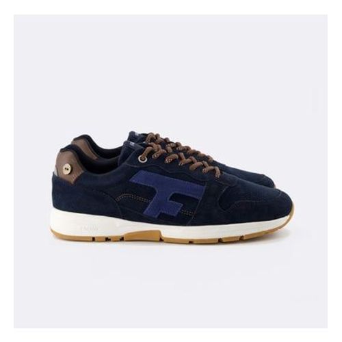 Faguo Runnings Suã¿de Et Cuir Olive Bleu
