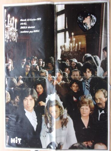 Hit Magazine 0 1973 Poster Mariage Sheila Ringo/Au Dos Avec Claude Francois