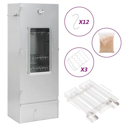 Vidaxl Fumoir À Four À Bbq Générateur De Fumée Froide Acier Galvanisé