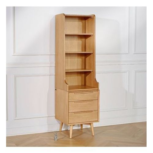 Bibliothèque 3 Tiroirs En Hévéa Dalhia