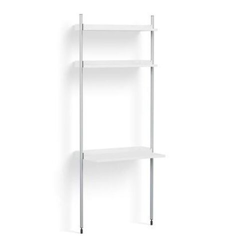 Hay - Étagère Pier System 11 avec bureau - blanc - Blanc