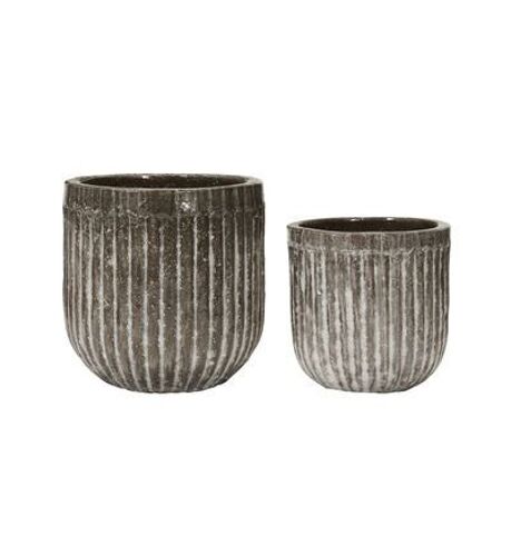 House Doctor - Lot De 2 Cache-Pots Pharao - Marron