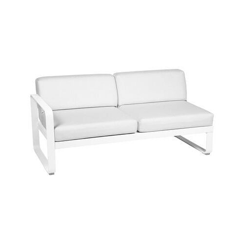 Fermob - Module Bellevie 2 Places Gauche - 01 Blanc Coton - Blanc Grisé - Blanc