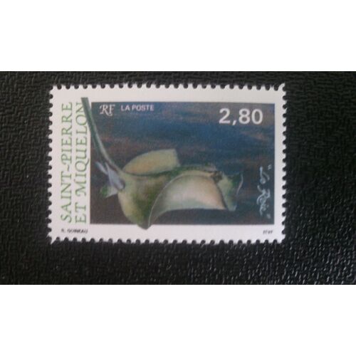 Timbre Saint Pierre Et Miquelon (France) Yt 582 Raie Manta (Manta Sp.) 1993