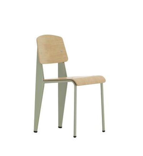 Chaise Standard - Prouvé Gris Vermeer - chêne clair