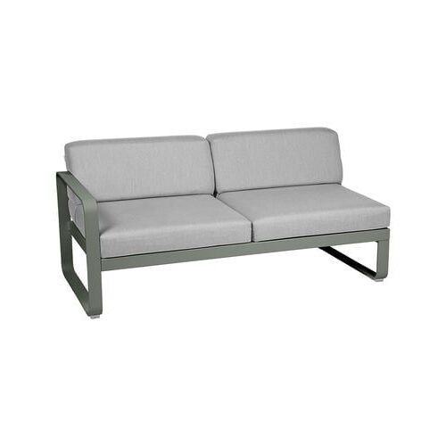 Fermob - Module Bellevie 2 Places Gauche - 48 Romarin Mat - Gris Flanelle - Vert