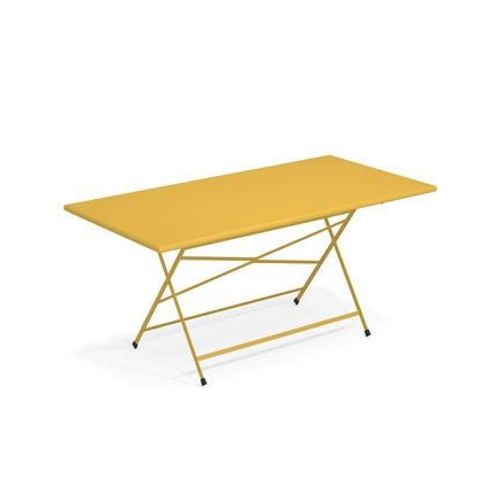 Emu - Table Pliante Arc En Ciel 160 X 80 Cm - Jaune Curry - Jaune
