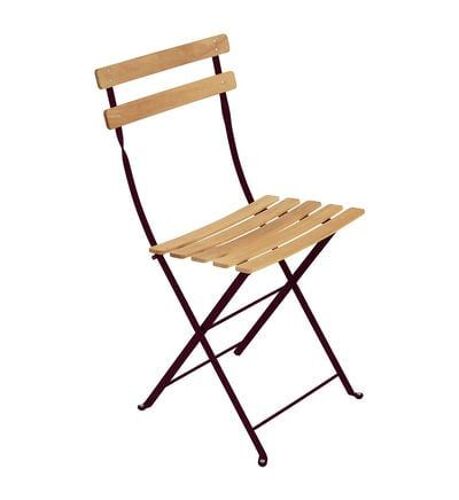 Fermob - Chaise Pliante Bistro Naturel - B9 Cerise Noire - Rouge