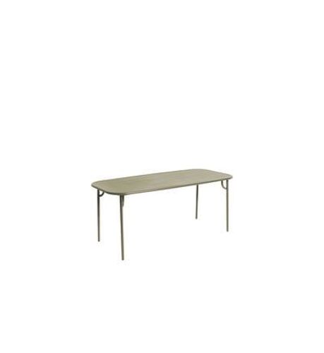 Table rectangulaire Week-End - vert jade - petite