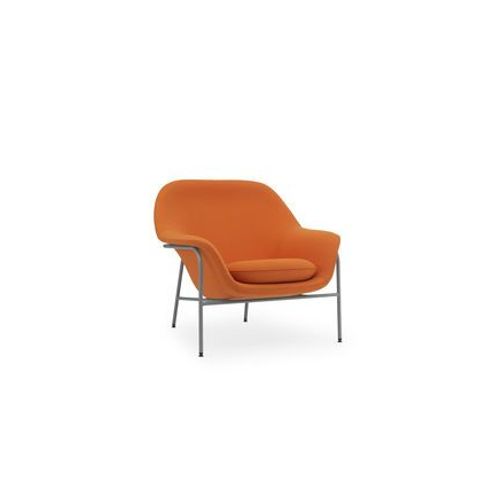 Normann Copenhagen - Drape Lounge Chair Low Structure En Acier - Remix536 - Orange