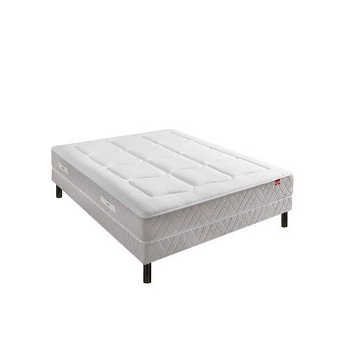 Epeda - CLÉMAÉ - Matelas à ressorts et latex, accueil équilibré - 140x190 cm - Blanc
