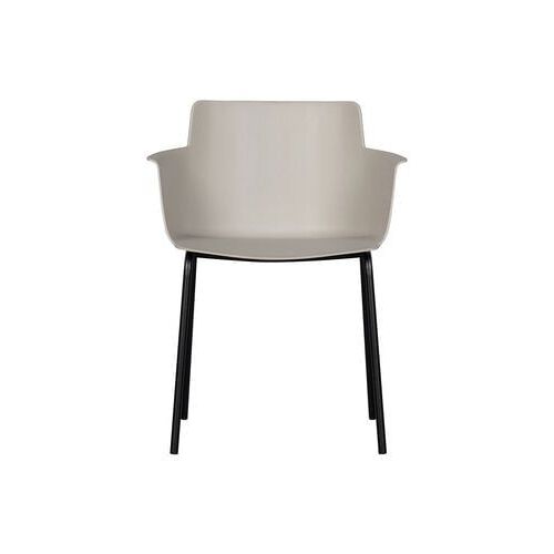 Made By Woood - Foppe - Lot De 4 Fauteuils De Table En Plastique Et Métal - Blanc
