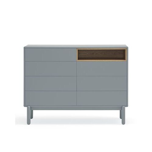 Teulat - Corvo - Commode 7 Tiroirs 1 Niche En Bois L120xh90cm - Gris