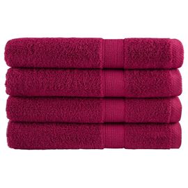 vidaXL Serviettes de sauna de qualité supérieure SOLUND 4 pcs bordeaux