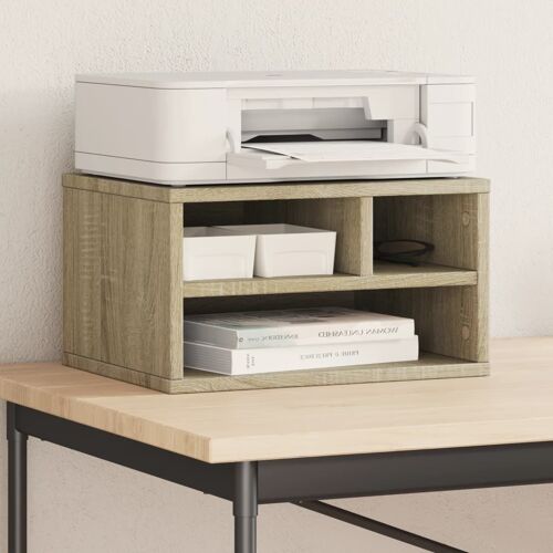 vidaXL Support d'imprimante chêne sonoma 40x32x22,5 cm bois ingénierie