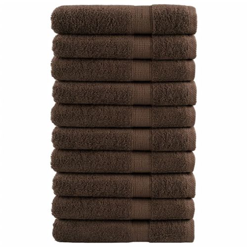 vidaXL Serviettes de sauna de qualité supérieure SOLUND 10 pcs marron