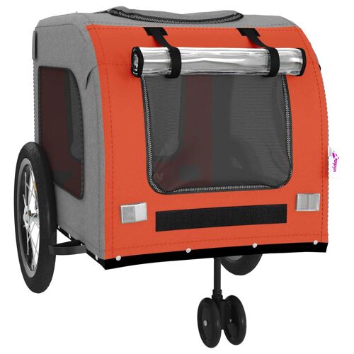 Remorque Chariot Transport De Vélo Pour Animaux De Compagnie Orange Helloshop26 02_0044327