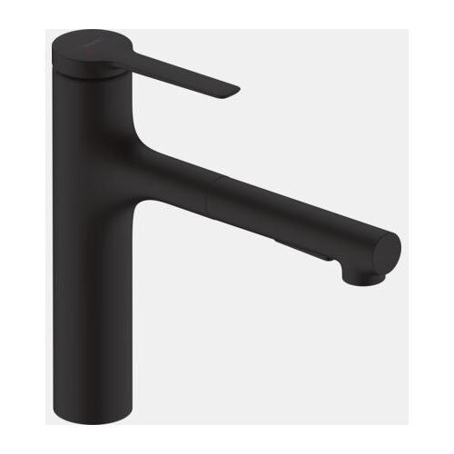Hansgrohe - Mitigeur de cuisine 160 avec douchette extractible 2 jets, sBox noir mat  - Multicolore