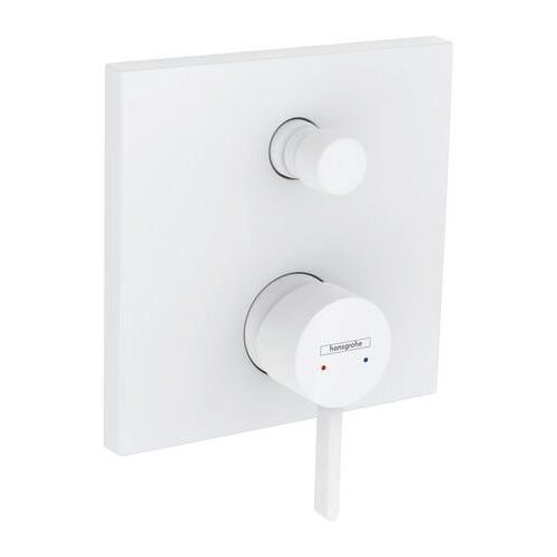 Hansgrohe - FaÃ§ade mitigeur bain douche encastrÃ© 2 sorties HANSGROHE Finoris blanc mat  - Blanc