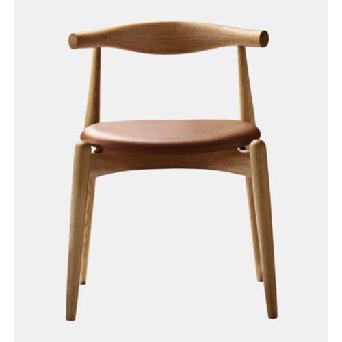 Carl Hansen - Chaise Ch20 Elbow - Chêne Huilé - Cuir Brun/Sif95 - Marron