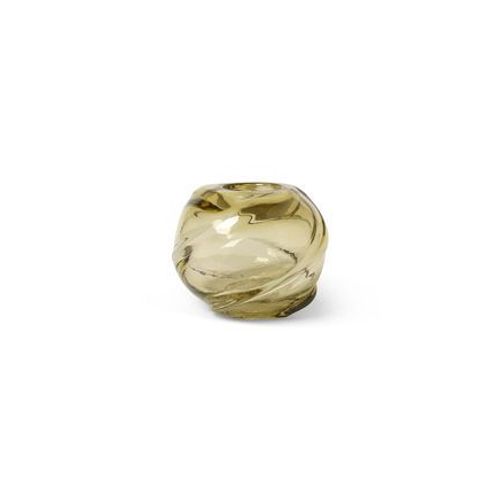 Ferm LIVING - Vase Water Swirl rond - jaune clair - Jaune