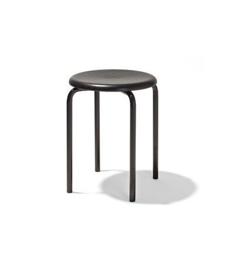 Tabouret empilable Tom - Chêne noir - noir