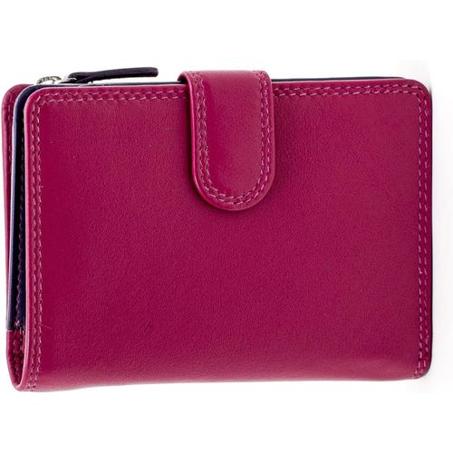 Dv 1808205 Portefeuille En Cuir Italien Avec 9 Cartes Et 2 Sections Pour Femme Avec Blocage Rfid (Rose Et Violet)