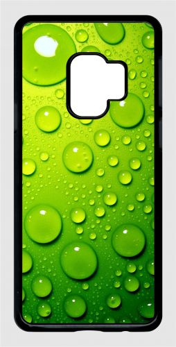 Coque galaxy s9 - goutte d eau verte - noir