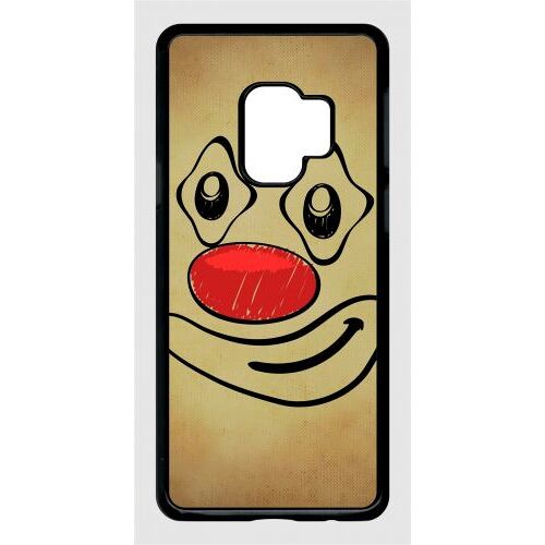 Coque galaxy s9 - smiley clown nez rouge - noir