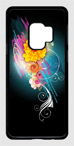 Coque galaxy s9 - flower vector designs - noir
