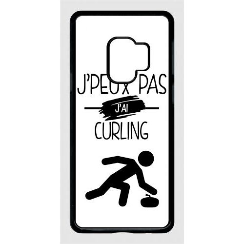 Coque galaxy s9 - j peux pas j ai curling 1 - noir