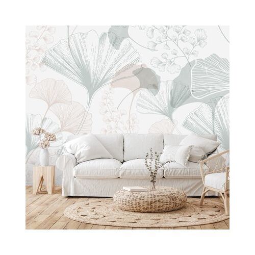 99Deco - Papier Peint Panoramique L240xH270cm Gingko  - Multicolore