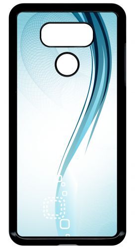 Coque lg g6 - forme bleu arrondi - noir