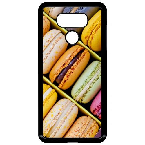 Coque lg g6 - boite de delicieux macarons - noir