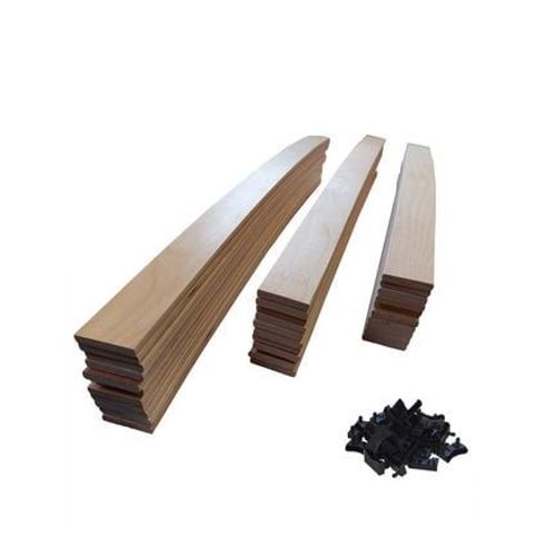 Aob Diffusion - 30 Lattes + Embouts - 780x48x8 Mm - Pour Sommier / Bz / Clic Clac  - Marron