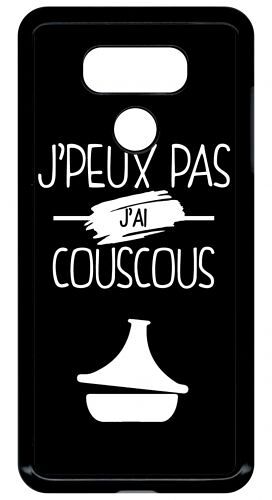Coque lg g6 - j peux pas j ai couscous 2 - noir