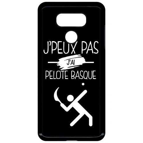 Coque lg g6 - j peux pas j ai pelote basque 2 - noir